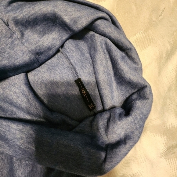 Cowl Neck Pocketed Sweater Sweatshirt Blue Trendy Unique Comfy XL NEVER WORN - Picture 5 of 9